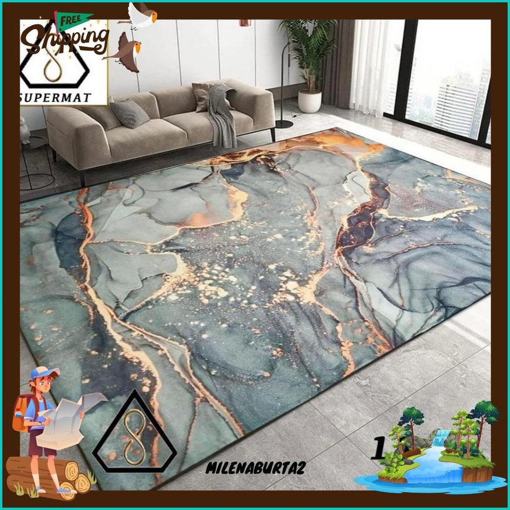 Supermat - Karpet Lantai Eropa Polyester [Uk 90 X 140 Cm] Terlaris