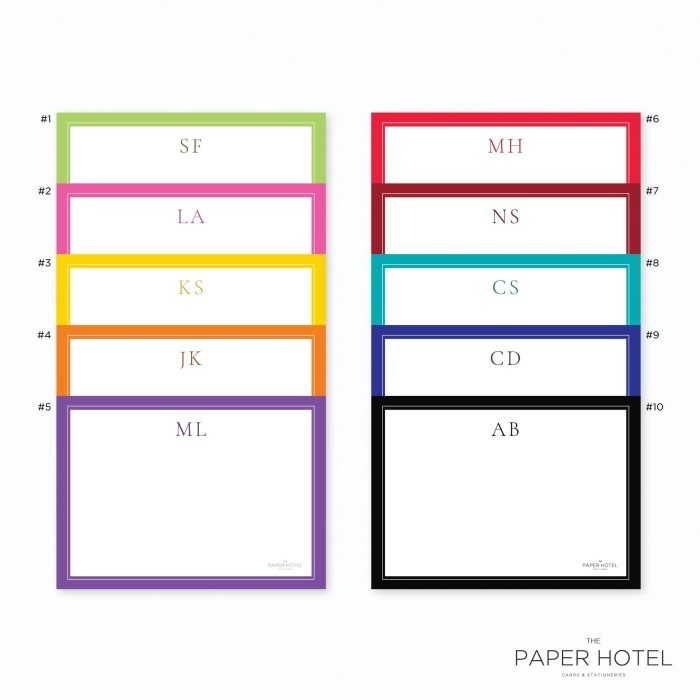 

The Bold Notecard (Personalized Initials/ Name, 16pcs)