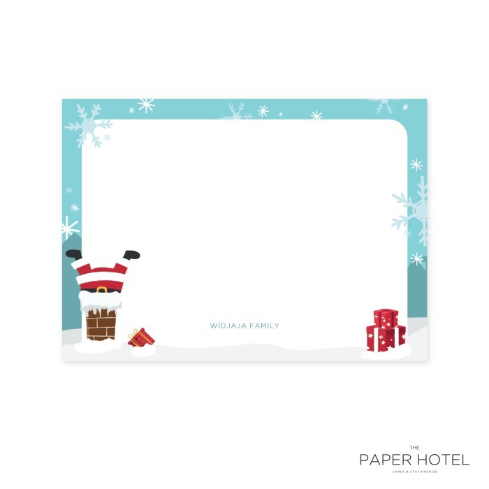 

Notecard - The Stuck Santa Blue (Personalized Initials/ Name, 16pcs)