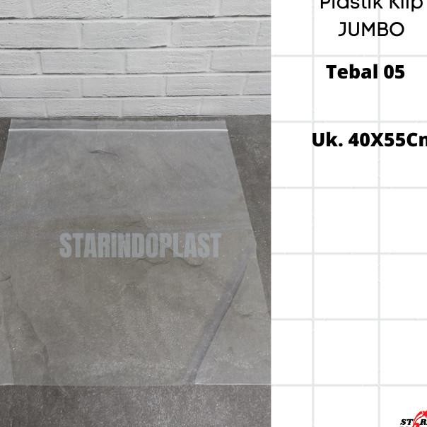 Plastik Klip Jumbo Uk 40X55 Cm Ziplo Bening Besar Tebal 0.5 Starindoplast