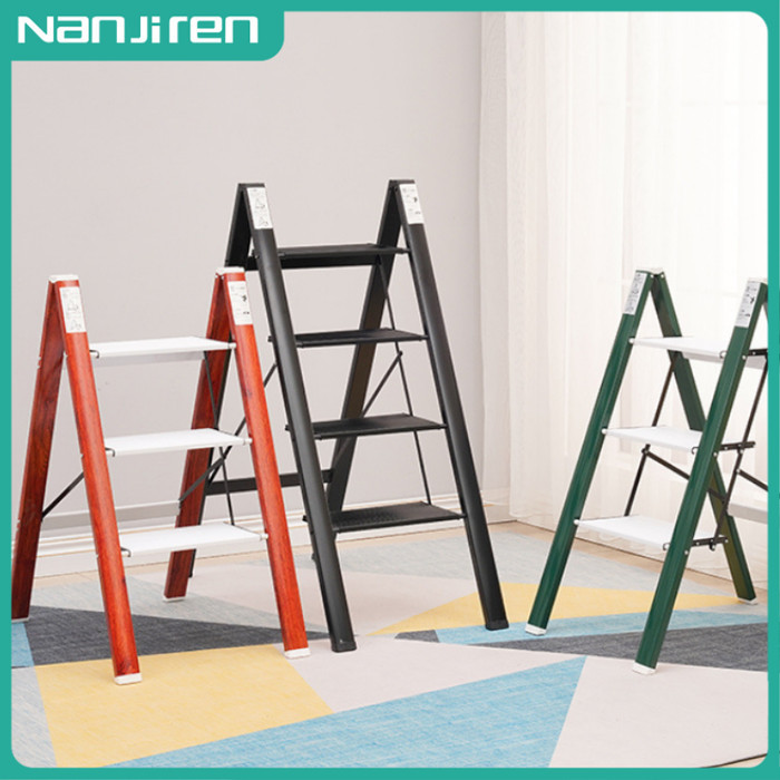 Nanjiren Tangga Rumah Tangga Lipat Tangga Dapur Kecil Lipat Step Stool