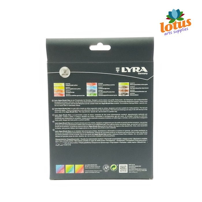 

T E R B A R U Lyra Aqua Brush Duo 12 Color Pen Set Spidol Gambar Mewarnai