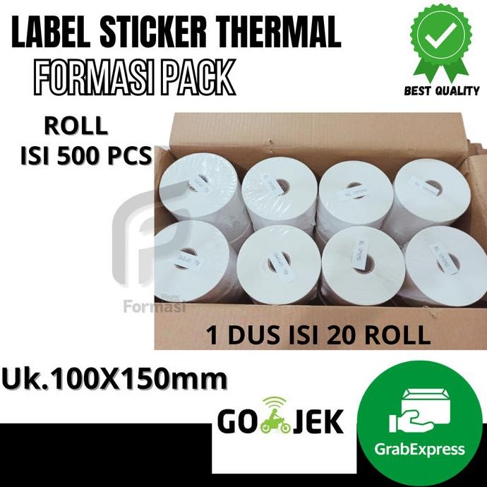 

BEBAS ONGKIR - Kertas Thermal 100x150 mm UNO-BOLD Roll isi 500 ( 1 dus 20 pack )