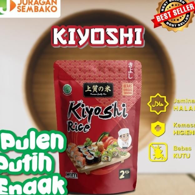 

Beras Jepang Kiyoshi 2Kg- Halal-Lengket Cocok Untuk Sushi