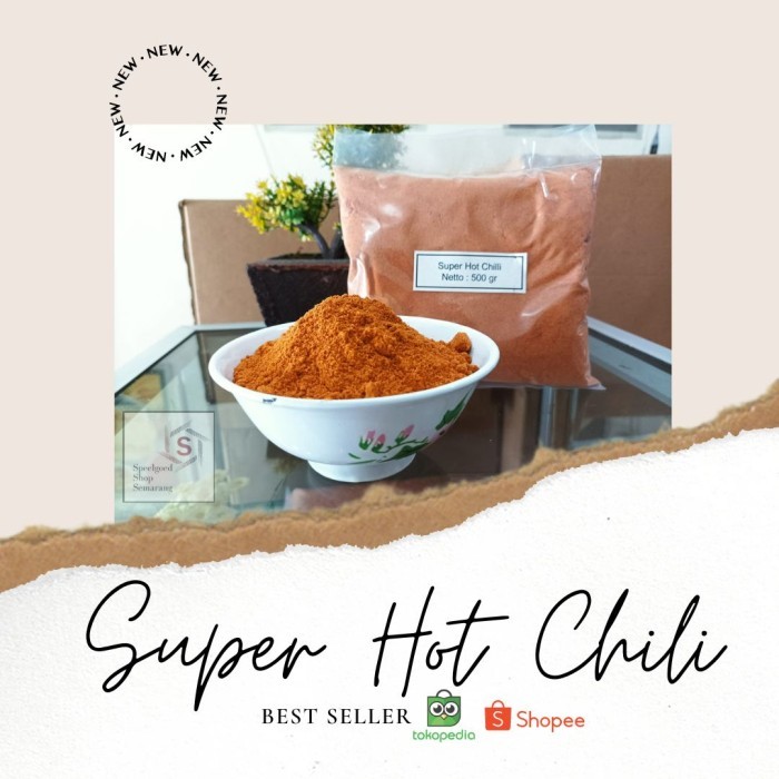 

Lhiu - Bumbu Tabur Super Hot Chili Bubuk Cabe Super Pedas - 1Kg