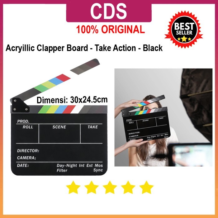 

Rajawali Clapper Board/Papan Slate Take Action - Acrylic - HITAM