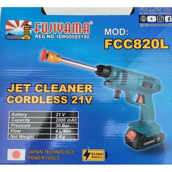 Fujiyama Jet Cleaner Mesin Cuci Steam Motor Mobil Ac 2 Baterai Japan