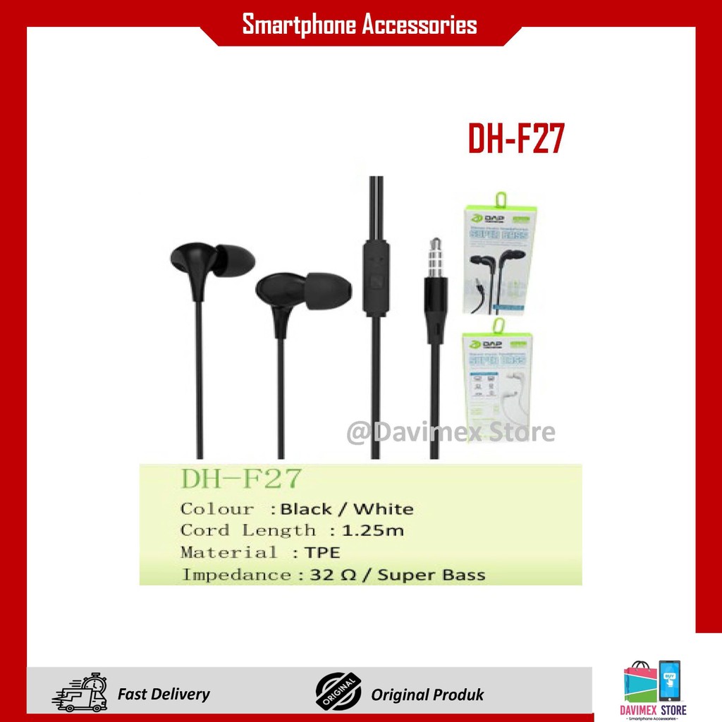 [ORI] DAP DH-F27 Headset DAP Packing Dus Satuan Headset