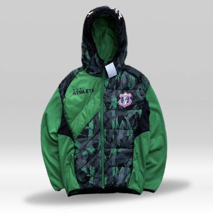 ORIGINAL ATHLETA JAPANESE SPORT BRAND APPAREL SOCCER SOFTSHELL PADDED PUFFER ZIP JACKET