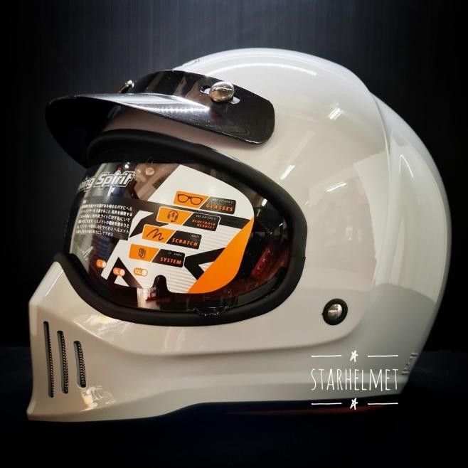 Helm Ink Trooper Solid Full Face Retro