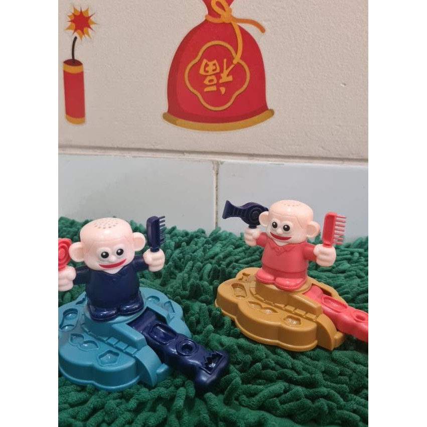 Faly Toys Maianan Play Doh Salon Potong Rambut Playdoh Barbershop