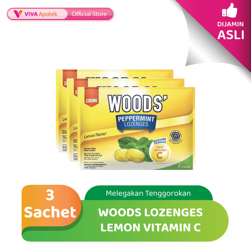 

Woods Lozenges Lemon Vitamin C (Pack - 3 Sachet)