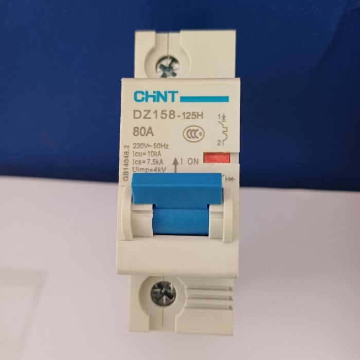 Chint MCB DZ158 1p 80A 10kA Chint