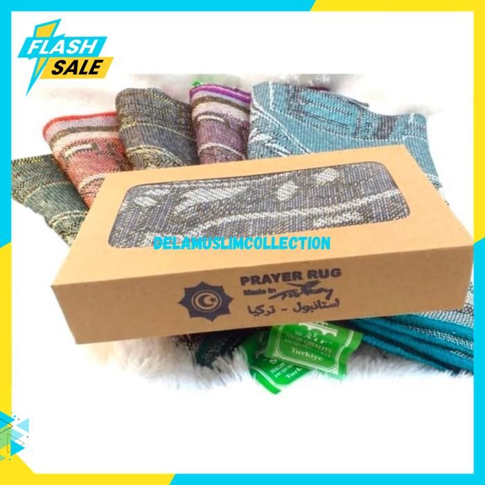 SAJADAH MURAT PLUS BOX HADIAH KADO TAHLIAN SOUVENIR HAJI UMROH TERMURA BY DELA MUSLIM COLLECTION TER