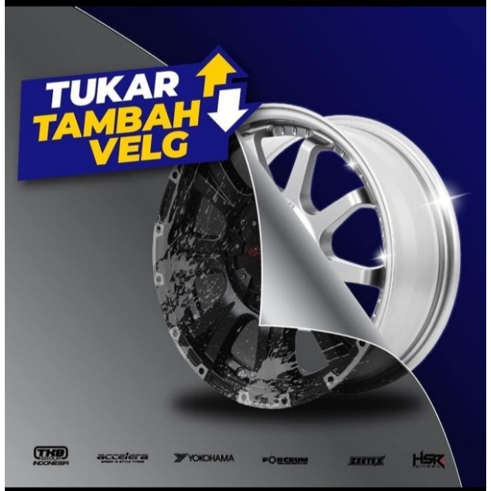 Paket Velg Ban Mobil Sigra Ring 16 HSR BAVARIA plush ban 195 50 16