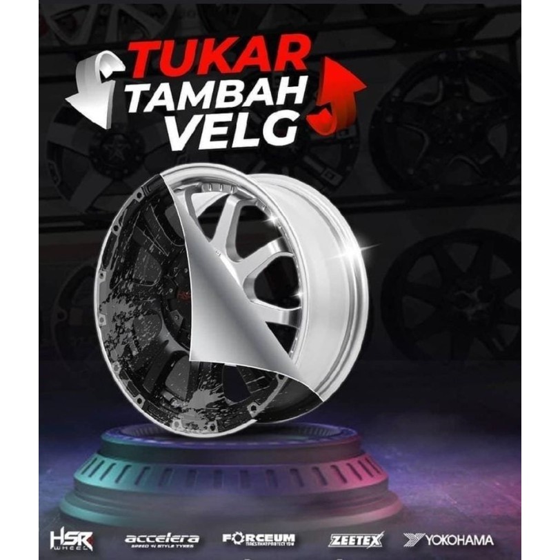 PAKET VELG MOBIL RING 17 HSR SIAK PLUS BAN SEMI SLICK AVANZA XENIA