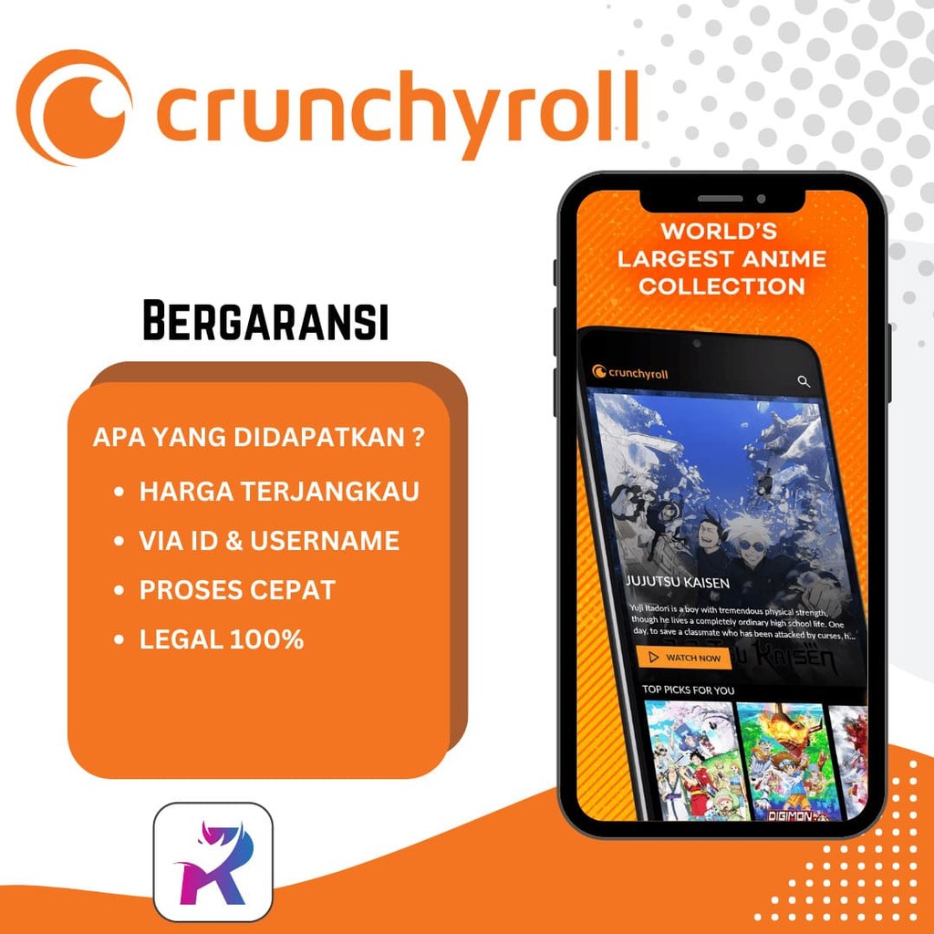 Crunchyroll Mega Fan Premium 1 Tahun Bergaransi