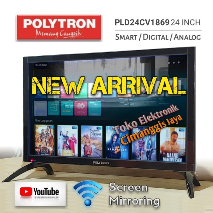 smart tv led Polytron 24 inch digital