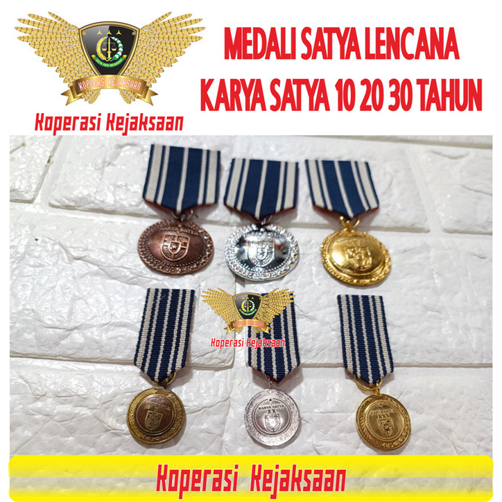 MEDALI SATYA LENCANA PDU KARYA SATYA ASN 10 20 30 TAHUN UKURAN BESAR & KECIL