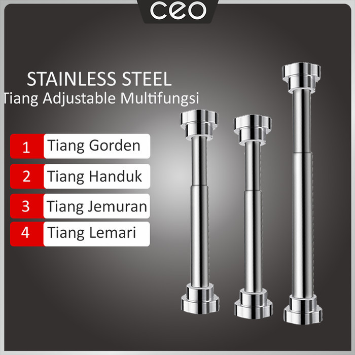 CEO Tiang Gantungan Serbaguna Teleskopik Tiang Gantungan Baju Hanger