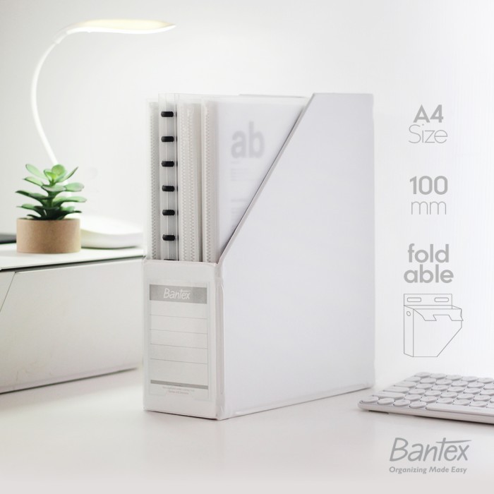 

Bantex Magazine File (Box File) A4 10cm White #4012 07