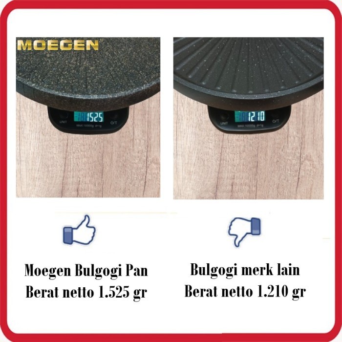 

MOEGEN Buogi Pan ALL NEW Grill Barbeque BBQ 32cm Tanpa Tutup Kaca