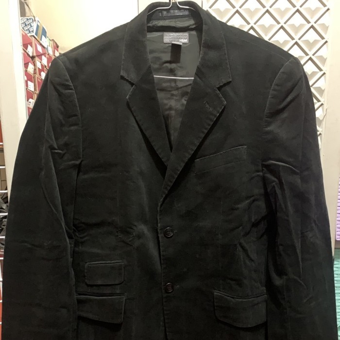 Original Jas Suit Corduroy H&M Blazer Tuxedo Zara Comfort Black Terbaru