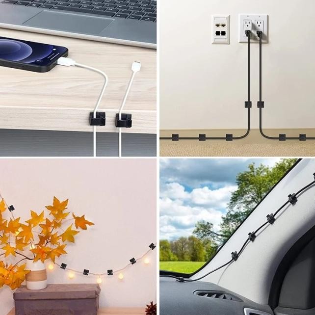 

50 Pcs Klip Kabel Tempel Dinding Jepit Kabel Dinding Clip Kabel