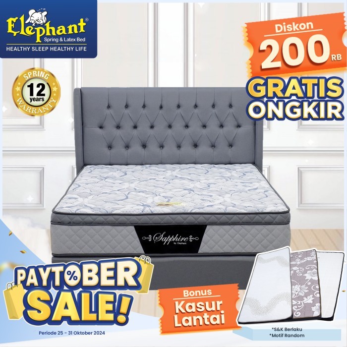 Kasur Springbed Saphire Komplit Set Merek Elephant