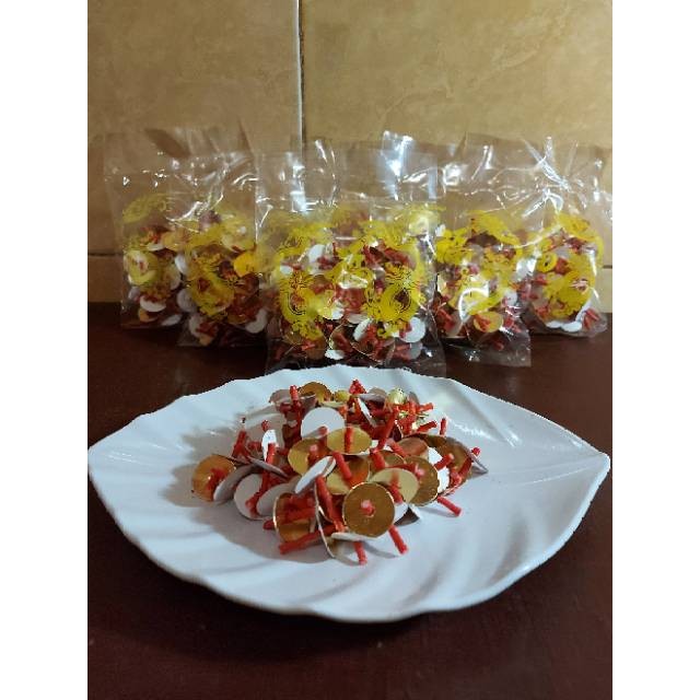 Sumbu Minyak Pelita Lilin Apung Sumbu Minyak Sembahyang Merah dan Putih