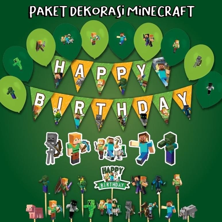 

TERLARIS TOPPER CAKE MINECRAFT ISI 16 PCS HIASAN KUE TUSUKAN KUE TART ULTAH HAPPY BIRTHDAY HBD DEKOR ULANG TAHUN GAME CAKE TOPPER KERTAS HIASAN di-111