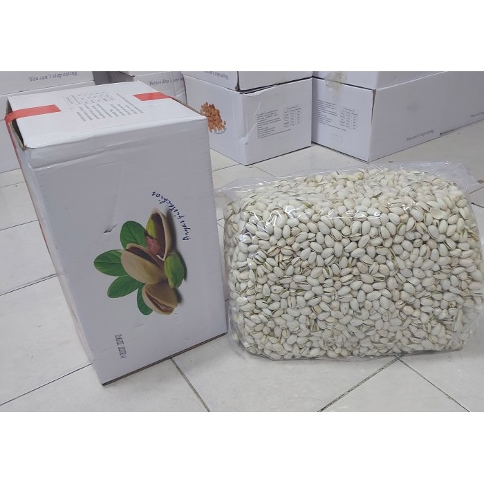 

Kacang Pistachio Dus-10Kg Pistachios Roasted Fustuk Ketawa Matang