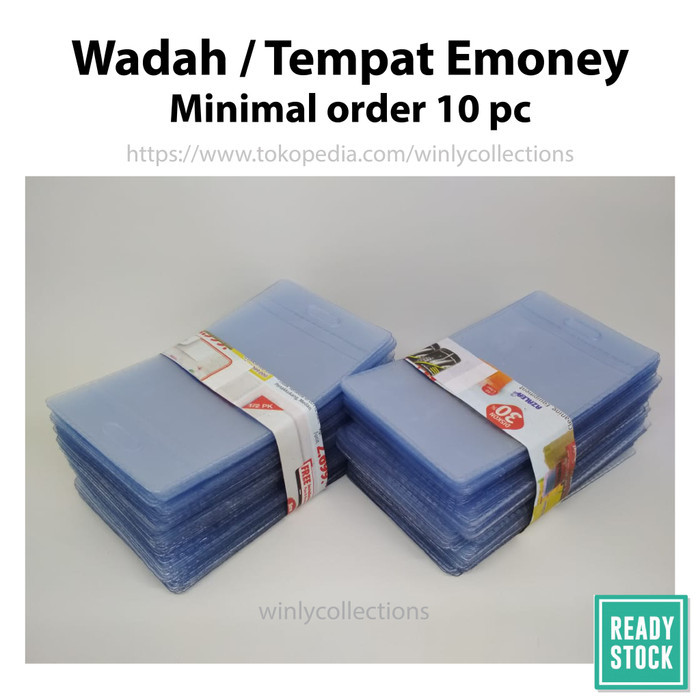

Tempat Emoney Wadah Etoll Plastik ID Card Bening Cover Pelindung KTP