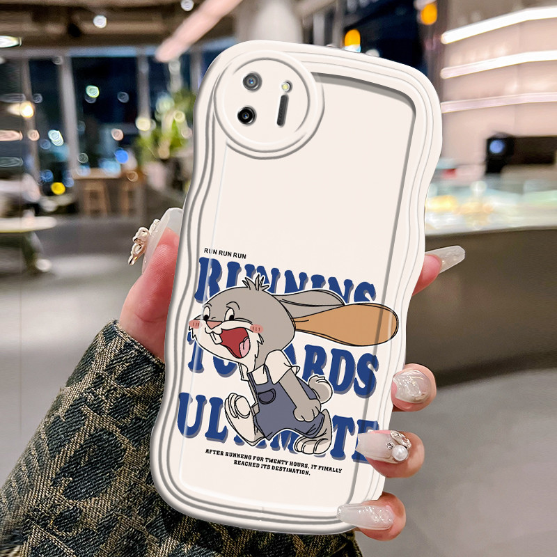 Casing Hp Untuk Realme C11 2020 Case Casing HP Kesing kelinci berlari Softcase gelombang transparan 