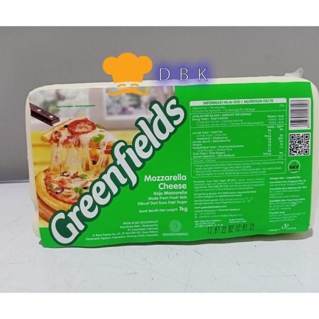 

Greenfield Mozarella Cheese 1Kg Keju Moza