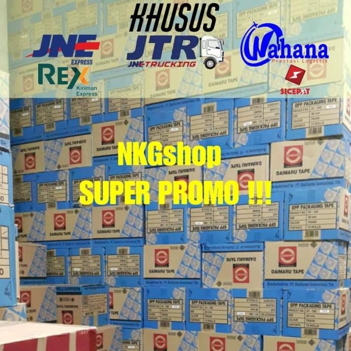 

Lakban daimaru/OPP daimaru 48mm x 90yard (1dus = 72roll)