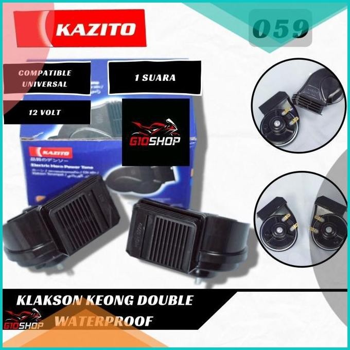 klakson kazito keong waterproof motor mobil universal avanza aerox dl