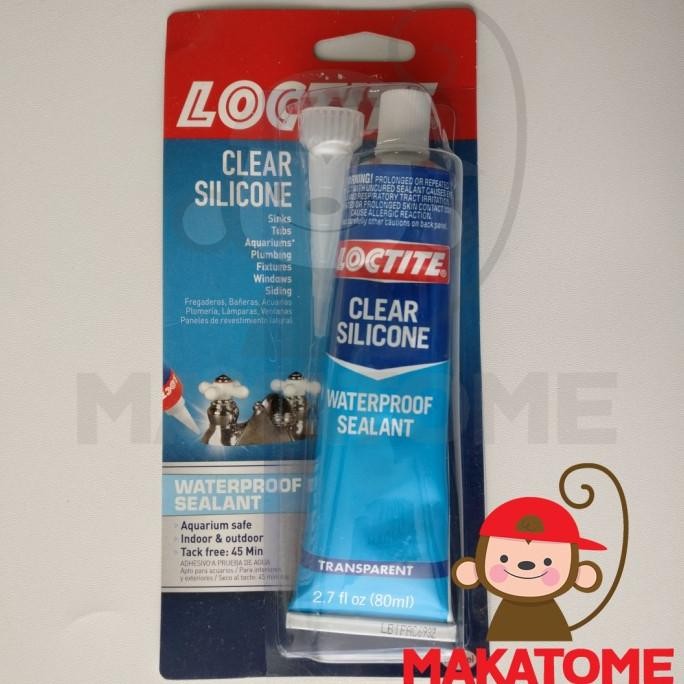 

Loctite Clear Silicone Waterproof Sealant 2.7 oz 80 ml transparent