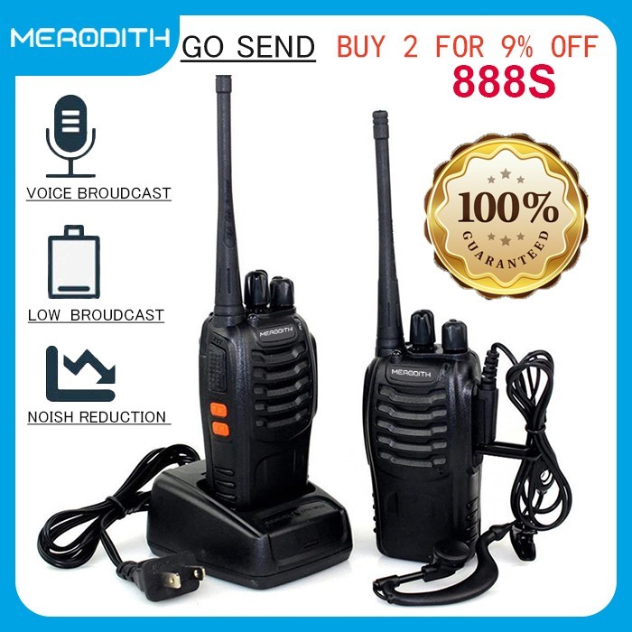Ht Walkie-Talkie Merodith-888S Komunikasi Nirkabel Walkie-Talkie 2Pcs