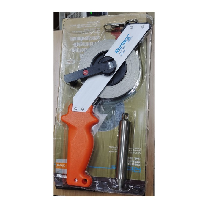 

Beli - Meteran Sonding Richter 25Meter Bandul Stainless/ Meteran Minyak