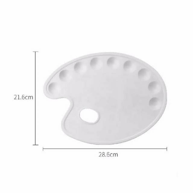 

Beli - Palet Lukis Plastik Vtec Rd-B9 Putih Cat Air Poster Besar