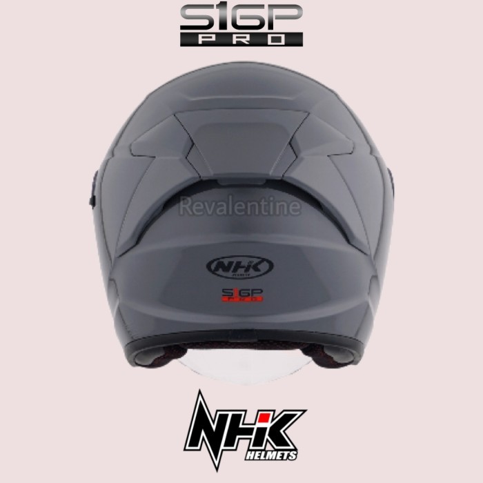 Nhk S1Gp Pro Grey Glossy Solid Helm Half Face S1-Gp Abu Kilap Sni