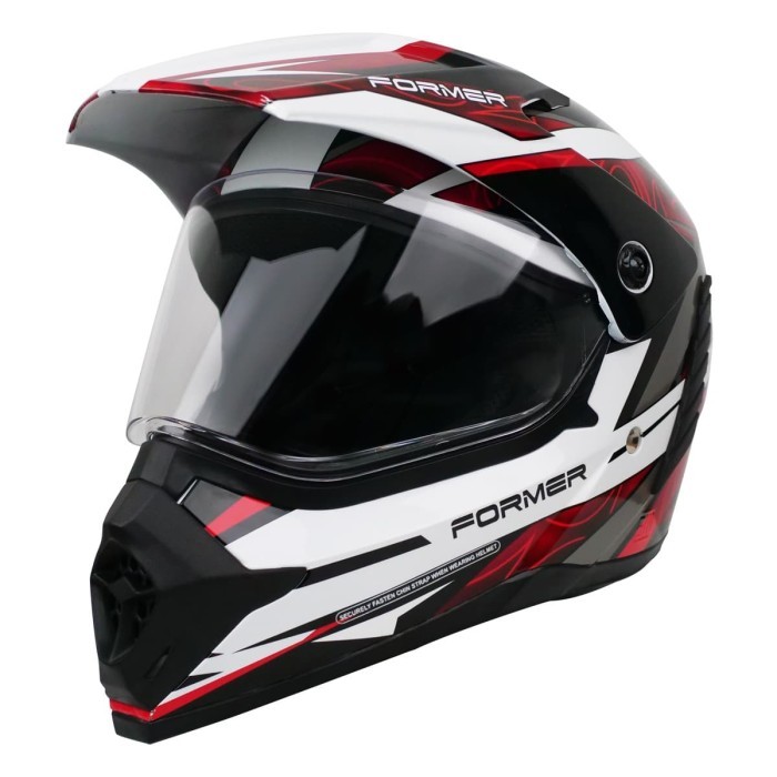 Cargloss Former Supermoto Helm Full Face - Edge Sp Whity White