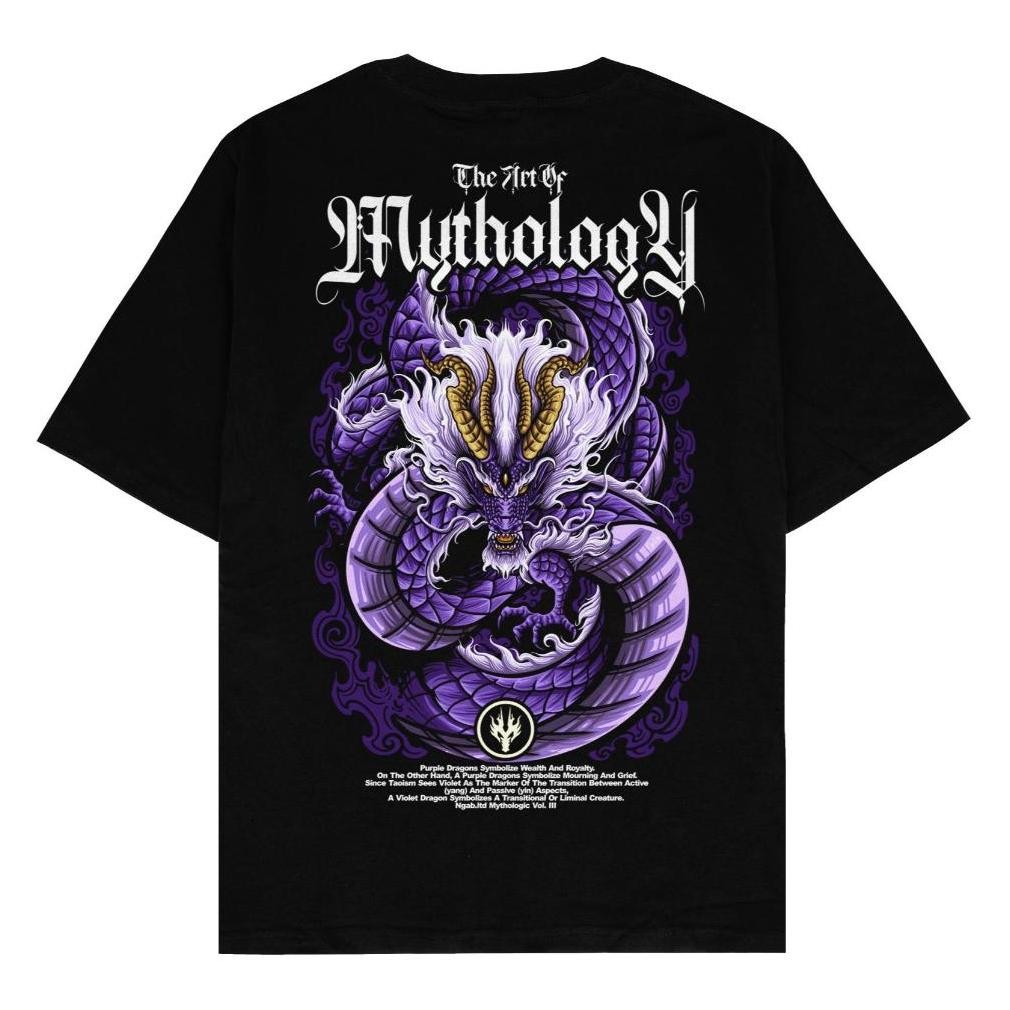 Ngab Kaos Baju Distro Sablon Glow In The Dark The Art Of Mythologyc V.3 Unisex Hitam Pria Wanita Cot