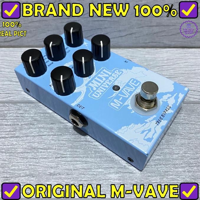 Efek Gitar M-Vave Mini-Universe Pd38 Multi Reverb Bigsky Pedal 9In1