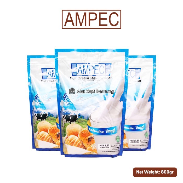 Ampec Full Cream Milk Powder 800Gr Susu Bubuk Ampec Plain 800 Gr
