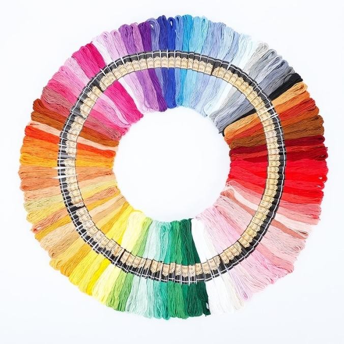 Paket Benang Sulam Embroidery Thread 24/50/100/150/447 Warna