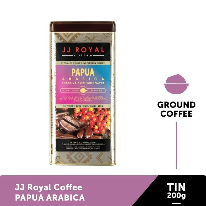

Coffee/Kopi Jj Royal Papua Arabica Ground Tin 200G