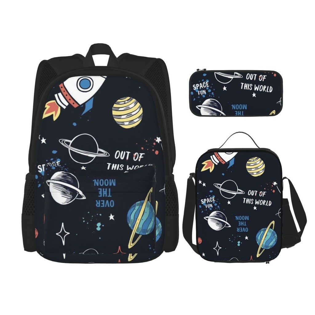 

Tas Ransel 3IN1 Tata Surya Luar Angkasa Tas Sekolah Siswa Anak Tas Sekolah Kasual + Tempat Pensil + Tas Makan Kombinasi |zrsvpmkL|