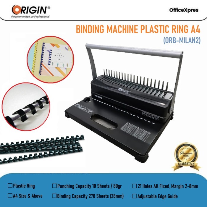 

Mesin Jilid Spiral Plastik A4 / Mesin Binding Milan 3:1 Origin Barangbaru